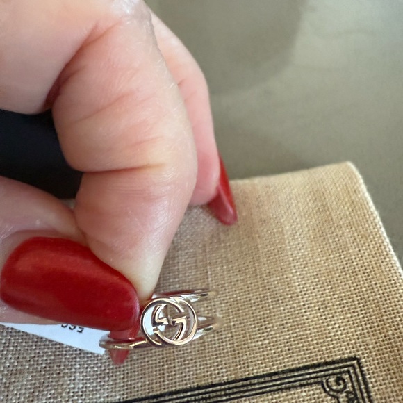 Gucci silver interlocking G wide open band - Picture 7 of 9